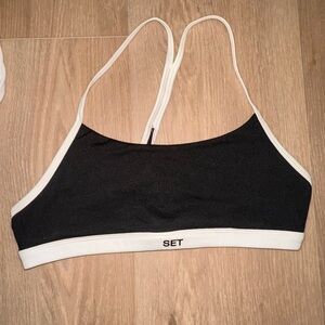 SET Active Black and White Sports Bra